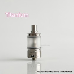 Rekavape Baya Style RTA Rebiuildable Tank Atomizer - Silver, Titanium + PC, 4.2ml, Air Pin 1.2, 1.5, 1.8mm, 22mm Diameter