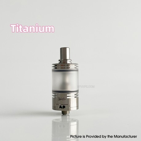 Rekavape Baya Style RTA Rebiuildable Tank Atomizer - Silver, Titanium + PC, 4.2ml, Air Pin 1.2, 1.5, 1.8mm, 22mm Diameter