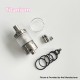 Rekavape Baya Style RTA Rebiuildable Tank Atomizer - Silver, Titanium + PC, 4.2ml, Air Pin 1.2, 1.5, 1.8mm, 22mm Diameter