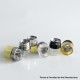 Rekavape F-Dama Extender Tank for Monarchy Ost Old School MTL and DL RTA Atomizer - Silver + Translucent, 316SS + PCTG