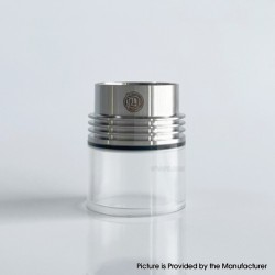 Rekavape Extender Tank for Monarchy Ost Old School MTL and DL RTA Atomizer - Silver + Translucent, 316 Stainless Steel + PCTG