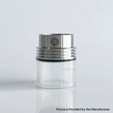 Rekavape Extender Tank for Monarchy Ost Old School MTL and DL RTA Atomizer - Silver + Translucent, 316 Stainless Steel + PCTG