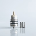Rekavape Ost Old School Style DL RTA F-Dama Atomizer - Silver + Beige, 316SS + PEEK + PCTG, 3ml, Air Pin 2, 2.5, 3, 3.5mm, 22mm