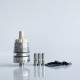 Rekavape Ost Old School Style DL RTA F-Dama Atomizer - Silver + Beige, 316SS + PEEK + PCTG, 3ml, Air Pin 2, 2.5, 3, 3.5mm, 22mm