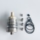 Rekavape Ost Old School Style DL RTA F-Dama Atomizer - Silver + Beige, 316SS + PEEK + PCTG, 3ml, Air Pin 2, 2.5, 3, 3.5mm, 22mm