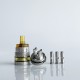 Rekavape Ost Old School Style DL RTA F-Dama Atomizer - Silver + Brown, 316SS + PEI + PEI, 3ml, Air Pin 2, 2.5, 3, 3.5mm, 22mm