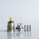 Rekavape Ost Old School Style DL RTA F-Dama Atomizer - Silver + Brown, 316SS + PEI + PEI, 3ml, Air Pin 2, 2.5, 3, 3.5mm, 22mm