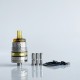 Rekavape Ost Old School Style DL RTA F-Dama Atomizer - Silver + Brown, 316SS + PEI + PEI, 3ml, Air Pin 2, 2.5, 3, 3.5mm, 22mm