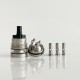 Rekavape Ost Old School Style DL RTA F-Dama Atomizer - Silver + Black, 316SS + POM + PCTG, 3ml, Air Pin 2, 2.5, 3, 3.5mm, 22mm