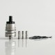 Rekavape Ost Old School Style DL RTA F-Dama Atomizer - Silver + Black, 316SS + POM + PCTG, 3ml, Air Pin 2, 2.5, 3, 3.5mm, 22mm