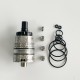 Rekavape Ost Old School Style DL RTA F-Dama Atomizer - Silver + Black, 316SS + POM + PCTG, 3ml, Air Pin 2, 2.5, 3, 3.5mm, 22mm