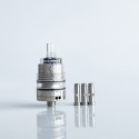 Rekavape Ost Old School Style DL RTA F-Dama Atomizer - Silver + Translucent, 316SS + PCTG, 3ml, Air Pin 2, 2.5, 3, 3.5mm, 22mm