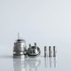 Rekavape Ost Old School Style DL RTA F-Dama Atomizer - Silver + Translucent, 316SS + PCTG, 3ml, Air Pin 2, 2.5, 3, 3.5mm, 22mm