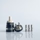 Rekavape Ost Old School Style DL RTA Atomizer - Black + Beige, 316SS + PEEK + PCTG, 3ml, Air Pin 2, 2.5, 3, 3.5mm, 22mm