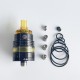 Rekavape Ost Old School Style DL RTA Atomizer - Black + Brown, 316SS + PEI + PEI, 3ml, Air Pin 2, 2.5, 3, 3.5mm, 22mm