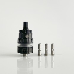 Rekavape Ost Old School Style DL RTA Atomizer - Black + Black, 316SS + POM + PCTG, 3ml, Air Pin 2, 2.5, 3, 3.5mm, 22mm