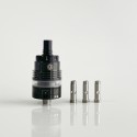 Rekavape Ost Old School Style DL RTA Atomizer - Black + Black, 316SS + POM + PCTG, 3ml, Air Pin 2, 2.5, 3, 3.5mm, 22mm
