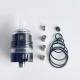 Rekavape Ost Old School Style DL RTA Atomizer - Black + Translucent, 316SS + PCTG + PCTG, 3ml, Air Pin 2, 2.5, 3, 3.5mm, 22mm