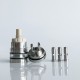 Rekavape Ost Old School Style DL RTA Atomizer - Silver + Beige, 316SS + PEEK + PCTG, 3ml, Air Pin 2, 2.5, 3, 3.5mm, 22mm