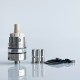 Rekavape Ost Old School Style DL RTA Atomizer - Silver + Beige, 316SS + PEEK + PCTG, 3ml, Air Pin 2, 2.5, 3, 3.5mm, 22mm