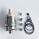 Rekavape Ost Old School Style DL RTA Atomizer - Silver + Beige, 316SS + PEEK + PCTG, 3ml, Air Pin 2, 2.5, 3, 3.5mm, 22mm