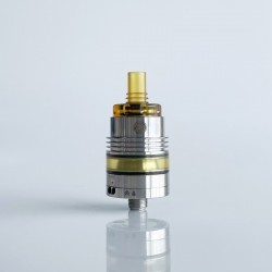 Rekavape Ost Old School Style DL RTA Atomizer - Silver + Brown, 316SS + PEI + PEI, 3ml, Air Pin 2, 2.5, 3, 3.5mm, 22mm