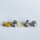 Rekavape Ost Old School Style DL RTA Atomizer - Silver + Brown, 316SS + PEI + PEI, 3ml, Air Pin 2, 2.5, 3, 3.5mm, 22mm