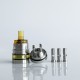 Rekavape Ost Old School Style DL RTA Atomizer - Silver + Brown, 316SS + PEI + PEI, 3ml, Air Pin 2, 2.5, 3, 3.5mm, 22mm