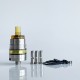 Rekavape Ost Old School Style DL RTA Atomizer - Silver + Brown, 316SS + PEI + PEI, 3ml, Air Pin 2, 2.5, 3, 3.5mm, 22mm