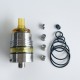 Rekavape Ost Old School Style DL RTA Atomizer - Silver + Brown, 316SS + PEI + PEI, 3ml, Air Pin 2, 2.5, 3, 3.5mm, 22mm