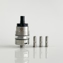Rekavape Ost Old School Style DL RTA Atomizer - Silver + Black, 316SS + POM + PCTG, 3ml, Air Pin 2, 2.5, 3, 3.5mm, 22mm