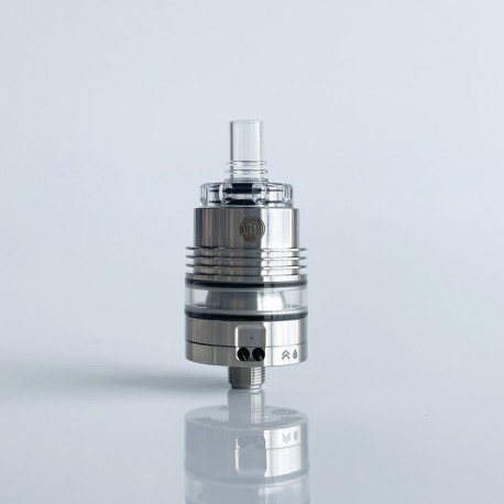 Rekavape Ost Old School Style DL RTA Atomizer - Silver + Translucent, 316SS + PCTG + PCTG, 3ml, Air Pin 2, 2.5, 3, 3.5mm, 22mm