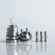Rekavape Ost Old School Style DL RTA Atomizer - Silver + Translucent, 316SS + PCTG + PCTG, 3ml, Air Pin 2, 2.5, 3, 3.5mm, 22mm
