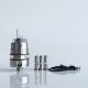 Rekavape Ost Old School Style DL RTA Atomizer - Silver + Translucent, 316SS + PCTG + PCTG, 3ml, Air Pin 2, 2.5, 3, 3.5mm, 22mm