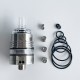 Rekavape Ost Old School Style DL RTA Atomizer - Silver + Translucent, 316SS + PCTG + PCTG, 3ml, Air Pin 2, 2.5, 3, 3.5mm, 22mm