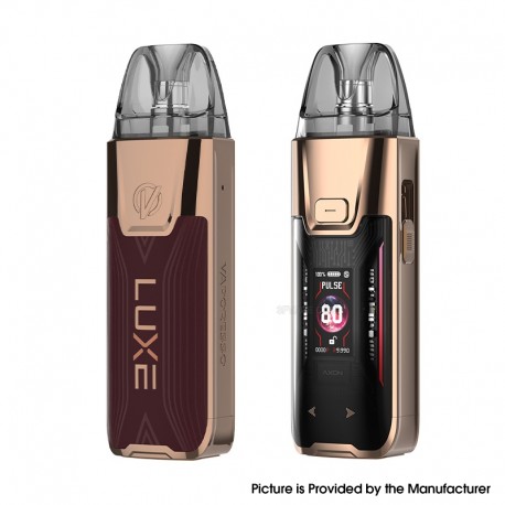 [Ships from Bonded Warehouse] Authentic Vaporesso LUXE XR Max 2 80W Pod Mod Kit - Imperial Red Leather, 3200mAh, 5ml, 0.2/0.8ohm