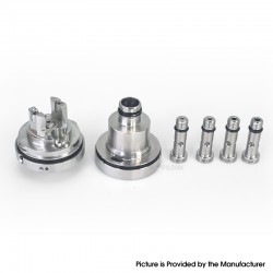 SXK Monarchy Ost Old School Style MTL Base for Ost Old School MTL / DL RTA Atomizer - Silver, Air Pin 0.8, 1.0, 1.2, 1.5, 1.8mm