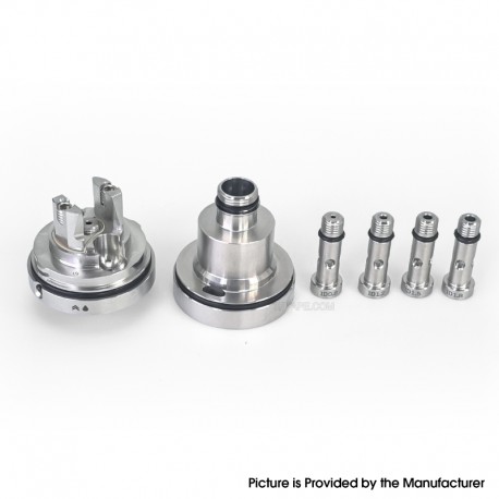 SXK Monarchy Ost Old School Style MTL Base for Ost Old School MTL / DL RTA Atomizer - Silver, Air Pin 0.8, 1.0, 1.2, 1.5, 1.8mm