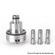 SXK Monarchy Ost Old School Style DL Base for Ost Old School MTL / DL RTA Atomizer - Silver, Air Pin 2.0, 2.5, 3.0, 3.5mm