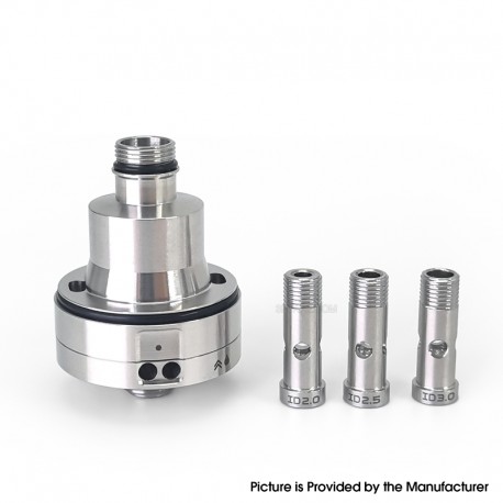SXK Monarchy Ost Old School Style DL Base for Ost Old School MTL / DL RTA Atomizer - Silver, Air Pin 2.0, 2.5, 3.0, 3.5mm