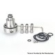 SXK Monarchy Ost Old School Style DL Base for Ost Old School MTL / DL RTA Atomizer - Silver, Air Pin 2.0, 2.5, 3.0, 3.5mm