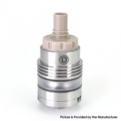 SXK Monarchy OST Old School Style DL RTA Rebuildable Tank Atomizer - Silver, Air Pins 2, 2.5, 3, 3.5mm, 22mm Diameter