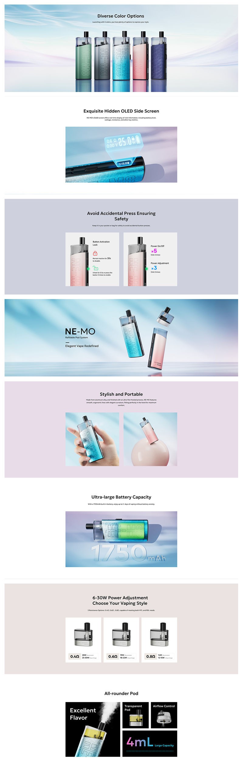Authentic Innokin NE-MO Refillable Pod System Kit