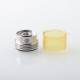 Rekavape Extender Tank for Monarchy Ost Old School MTL and DL RTA Atomizer - Silver + Brown, 316 Stainless Steel + PEI