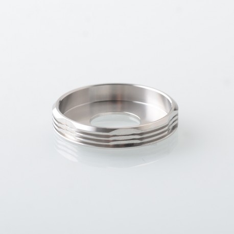 415 Style Decorative Ring Stand for RDA / RTA / RDTA Atomizer - Silver, Stainless Steel
