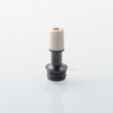 510 Drip Tip for RDA / RTA / RDTA Atomizer - Black + Beige, Stainless Steel + PEEK