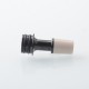 510 Drip Tip for RDA / RTA / RDTA Atomizer - Black + Beige, Stainless Steel + PEEK