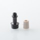 510 Drip Tip for RDA / RTA / RDTA Atomizer - Black + Beige, Stainless Steel + PEEK