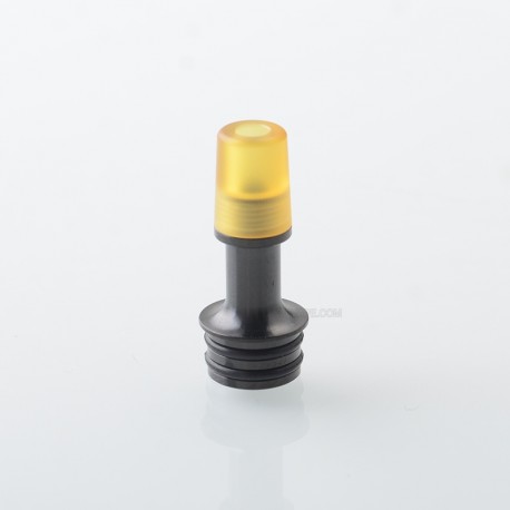 510 Drip Tip for RDA / RTA / RDTA Atomizer - Black + Brown, Stainless Steel + PEI