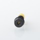 510 Drip Tip for RDA / RTA / RDTA Atomizer - Black + Brown, Stainless Steel + PEI
